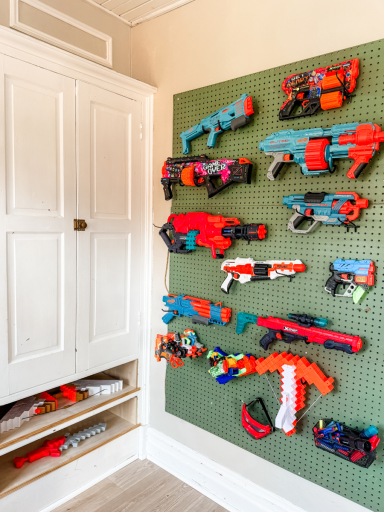 Your Kids Will Love This Easy DIY Nerf Gun Wall Makeover