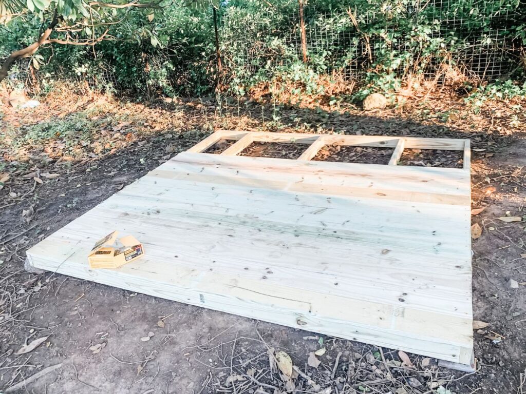 DIY wooden platform in progress