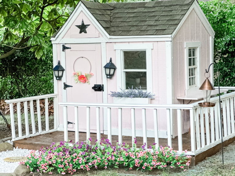 Easy DIY Upgrade for Your Kids Backyard Playhouse